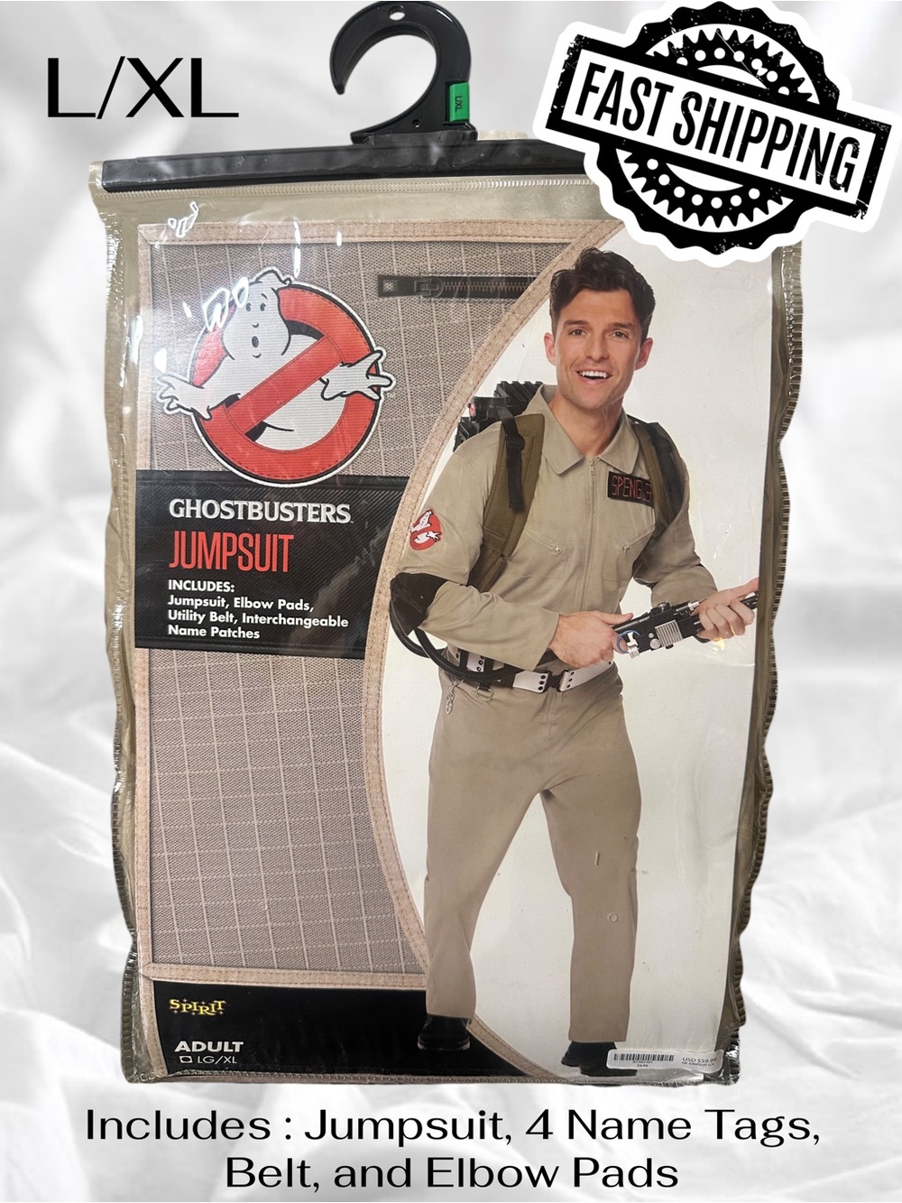 Ghostbusters Complete Classic Jumpsuit Costume – Adult Size LG/XL FAST SHIPPING